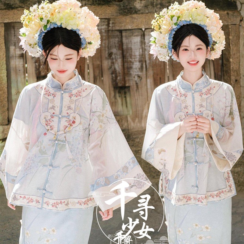 泉州浔埔簪花女明制汉服古装拍照写真主题服装复古民族风旅拍摄影