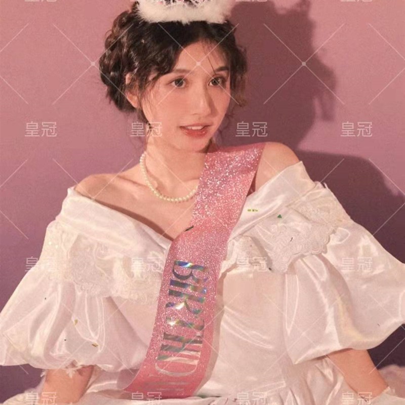 昭和时代复古婚纱照相馆少女生日主题写真礼服日系绶带公主裙艺术