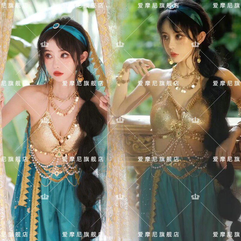 新款西域舞姬异域风情写真服装西双版纳旅拍茉莉公主cos演出舞服