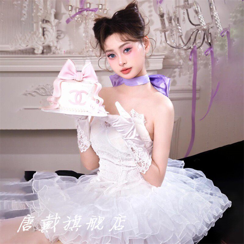 影楼新款梦中情猫少女写真主题服装个性汤姆猫cos艺术照摄影演出