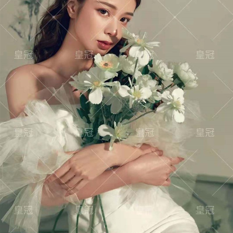 写真服装女影楼春季新品韩杂风甜美森系仙女轻纱短裙氛围感艺术照