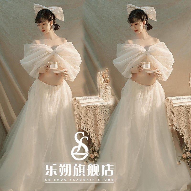 孕妇写真拍照服装性感包臀连体衣时尚孕妈咪大肚照片摄影写真衣服