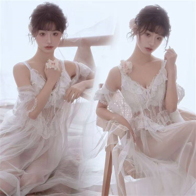 影楼新款少女私房照性感夏季小清新纯欲风蕾丝裙居家写真摄影服装