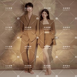 新款影楼拍照情侣西装主题时尚简约街拍旅拍内景外景婚纱摄影服装