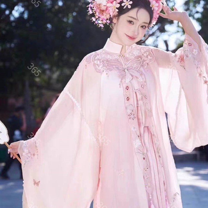 泉州簪花新中式国风明制汉服云肩古装女拍照外景旅拍写真摄影服装