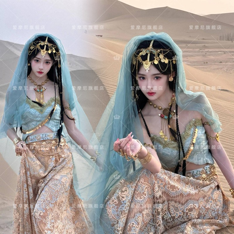 新款敦煌飞天异域风情汉服摄影服装爆款西双版纳西域公主旅拍写真