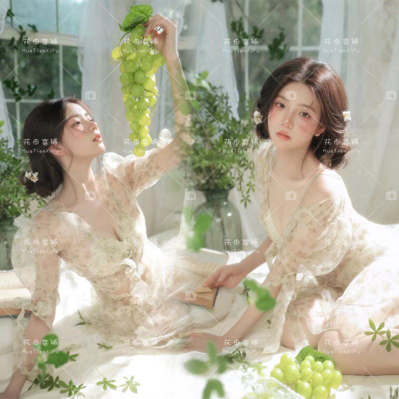 影楼主题透视纱裙纯欲少女写真服装唯美私房艺术照私密拍照摄影服