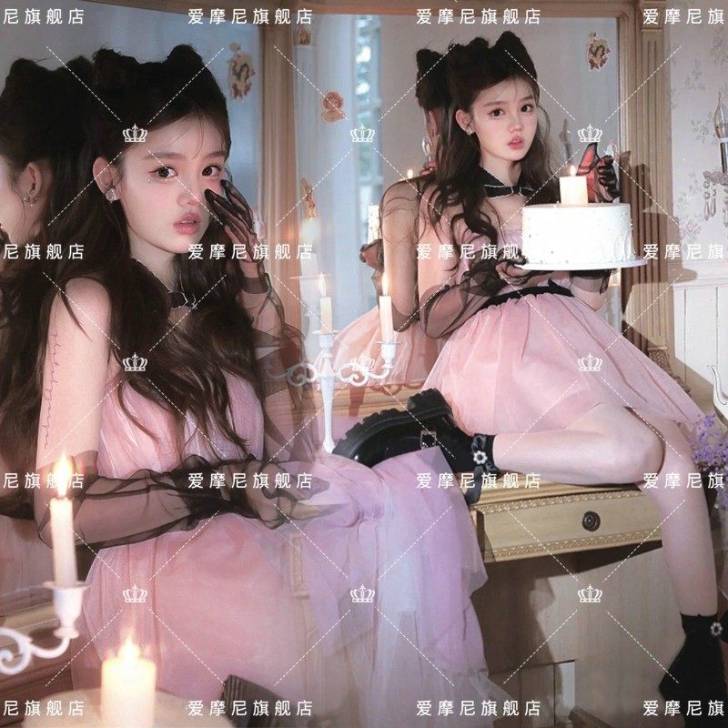 影楼工作室氛围感生日写真服韩系画报少女粉色公主风拍摄艺术照服,男装,其他民族服装,淘宝优惠券,粉丝福利购,淘宝优惠卷