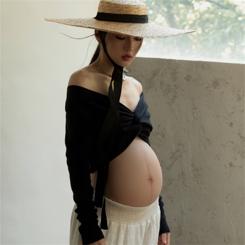 影楼新款孕妇摄影服装时尚甜美简约居家孕妈咪时尚大肚孕妇摄影服