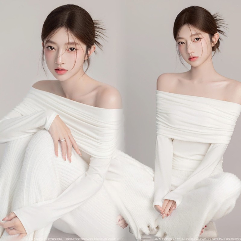 影楼新款个人情绪肖像拍照主题韩系纯欲慵懒少女艺术摄影写真服装