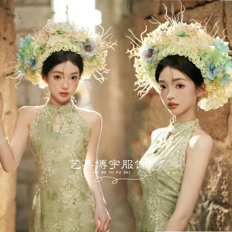 福建簪花女中式国风改良旗袍连衣裙显瘦高级旅拍拍照摄影写真服装,男装,其他民族服装,淘宝优惠券,粉丝福利购,淘宝优惠卷
