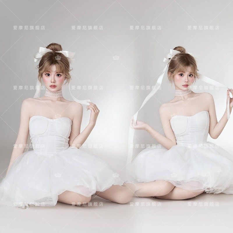 影楼主题服装新款芭蕾少女写真白色天鹅抹胸高贵礼服艺术照摄影服,男装,其他民族服装,淘宝优惠券,粉丝福利购,淘宝优惠卷