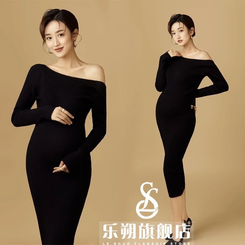 孕妇照片写真服装新款黑色针织显瘦连衣裙影楼孕妇装孕妇拍照服装,男装,其他民族服装,淘宝优惠券,粉丝福利购,淘宝优惠卷