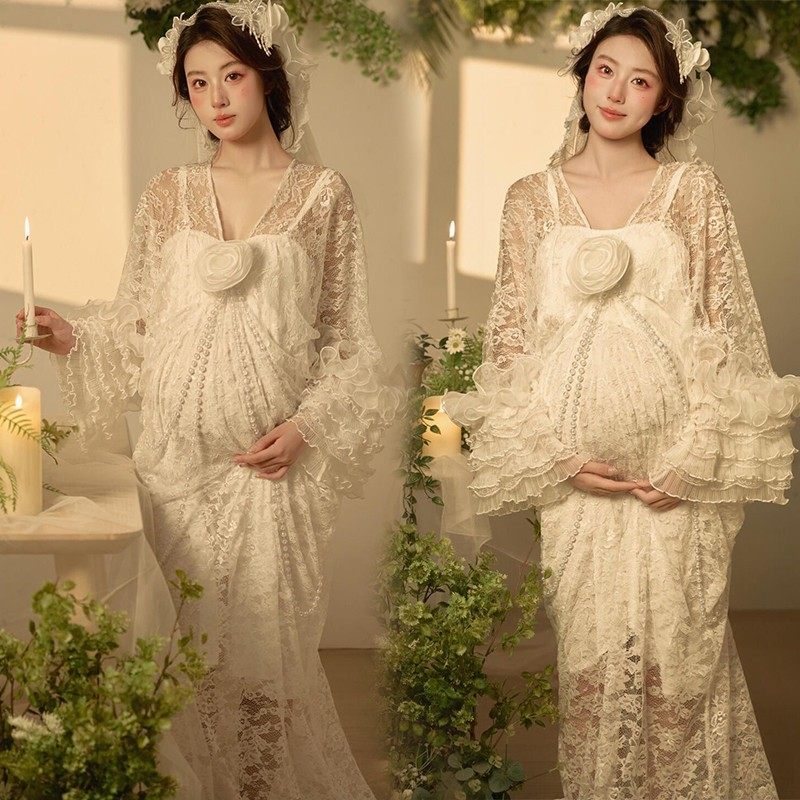 孕妇影楼新款主题服装法式复古油画风蕾丝连衣裙孕妈咪艺术摄影服,个性定制/设计服务/DIY,动漫/cos制服定制/加工,淘宝优惠券,粉丝福利购,淘宝优惠卷