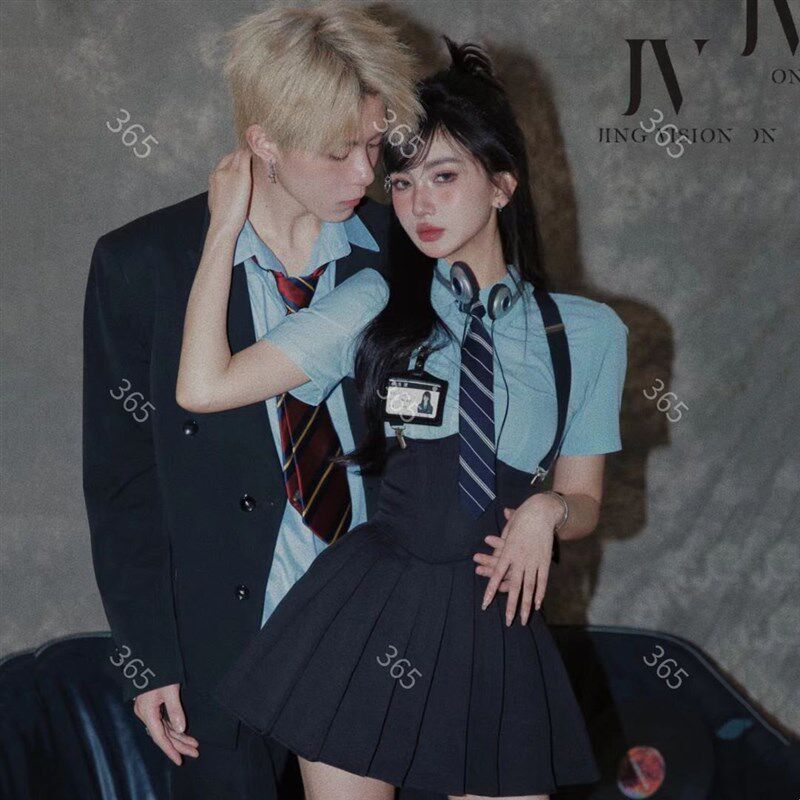 照相馆美式证件照写真情侣拍照主题服装校园风学院毕业季艺术照摄