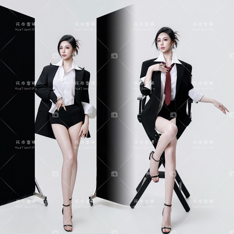 2026新款影楼时尚御姐职业形象照高级感西装个人写真艺术照服装