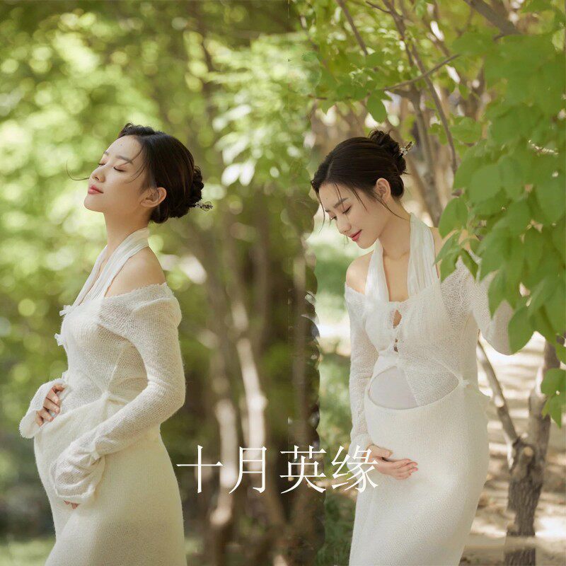影楼孕妇拍照写真主题服装孕妈咪私房性感连衣裙艺术照片摄影衣服