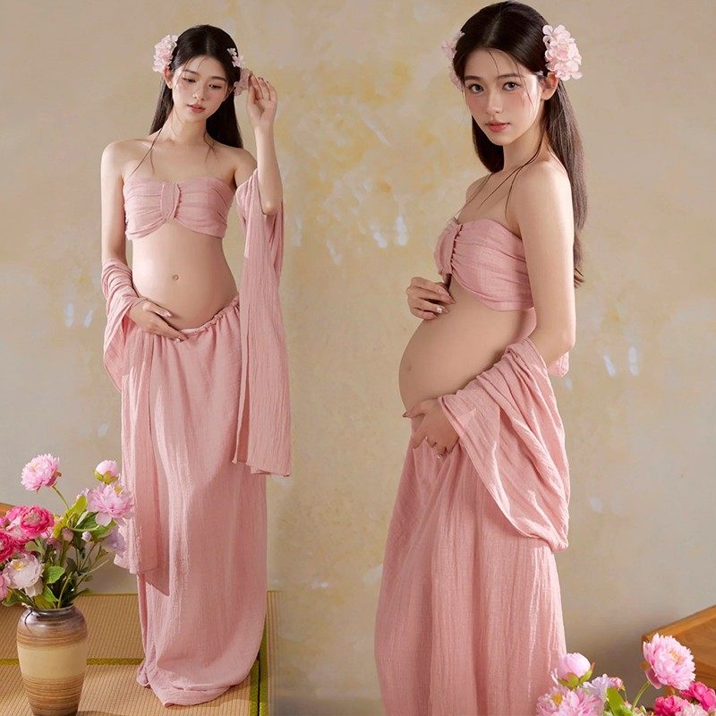 影楼新款孕妇艺术照温柔风高级感禅意中国粉色抹胸纯欲风拍照服装,户外/登山/野营/旅行用品,其他户外服装,淘宝优惠券,粉丝福利购,淘宝优惠卷