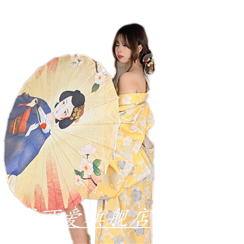 新款和服神明日系传统摄影少女复古拍照写真日本改良日式浴衣服装