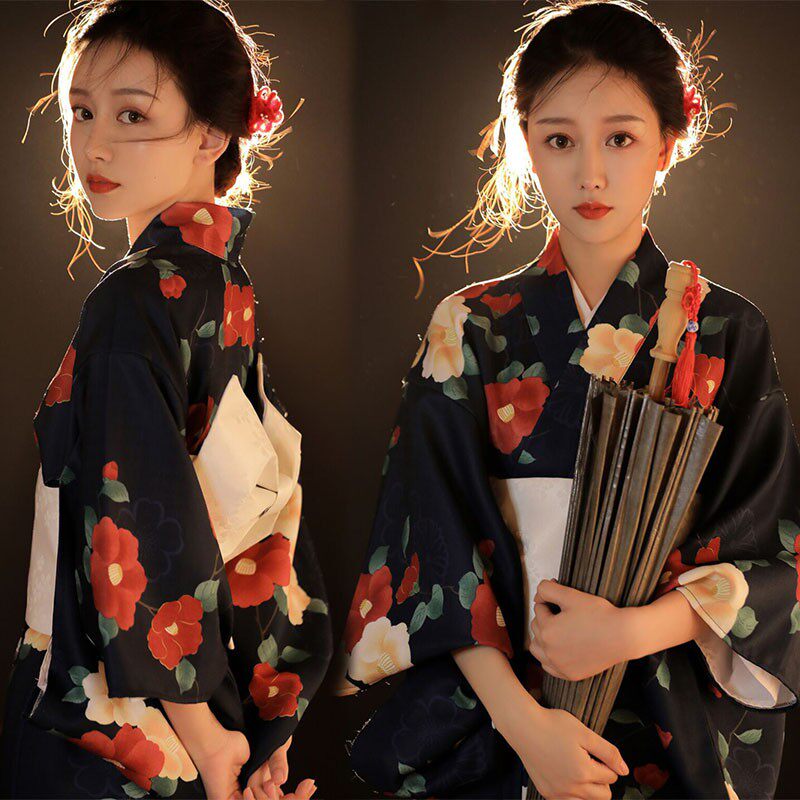 神明少女和服改良中国风日式正装传统樱花学生日系写真拍照连衣裙