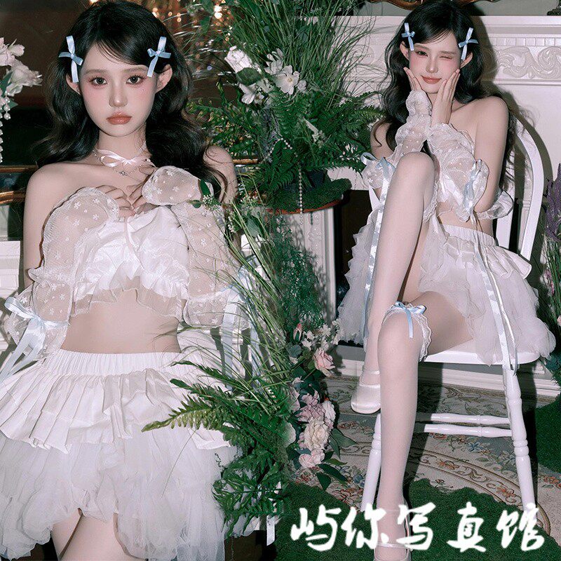 影楼新款个人氛围感韩系小清新高级花园主题少女感写真照摄影服装
