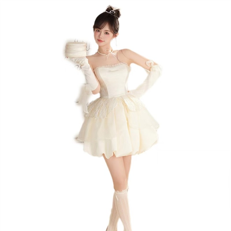 影楼新款韩系画报生日主题写真个性甜美服装芭蕾少女艺术照摄影服