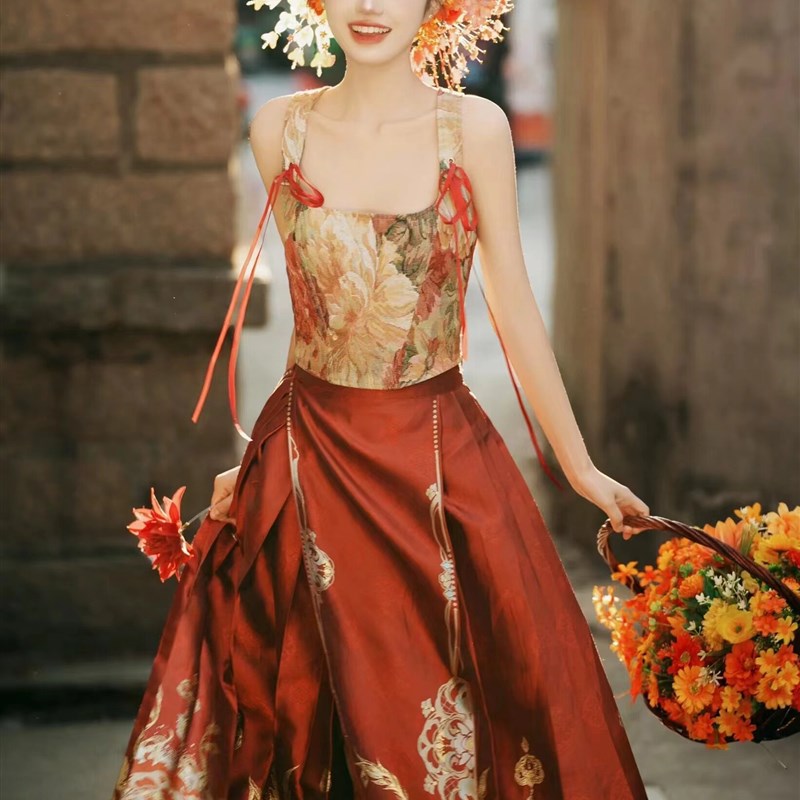 浔浦女服装古风簪花女泉州网红旅拍民族风新款马面裙拍照写真服装