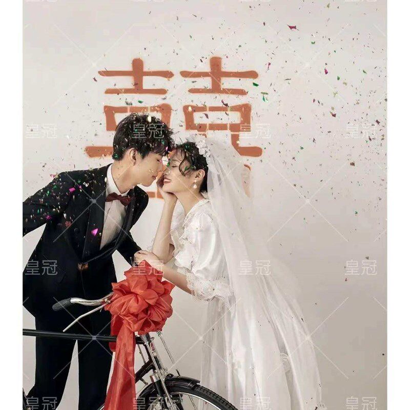 新款照相馆主题年代复古婚纱少女写真服装喜嫁港风怀旧拍照摄影礼