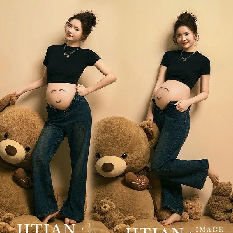 黑色小高领t恤女短袖ins潮高腰露脐短款纯色孕妈艺术拍照摄影服装,男装,其他民族服装,淘宝优惠券,粉丝福利购,淘宝优惠卷