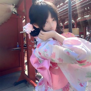 日式新款传统和服神明少女浴衣连衣裙拍照日系改良版摄影写真服装