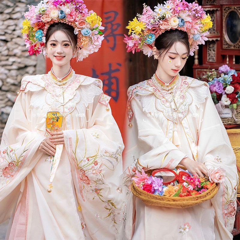 泉州簪花服装浔浦女服装明制汉服马面裙云南闺蜜旅拍摄影写真服饰