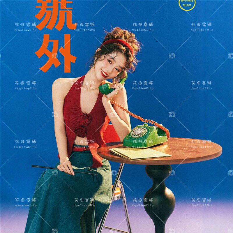 2026新款照相馆复古港风氛围感个人画报风少女怀旧写真艺术照服装