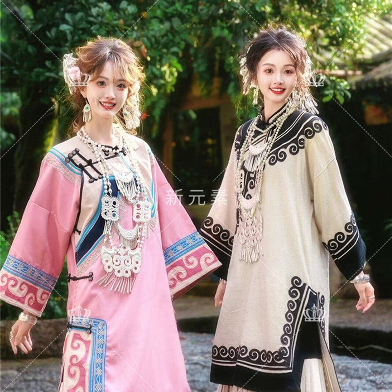 新款彝族服装秋季服饰新中式中国风闺蜜旅拍传统少数民族写真服装