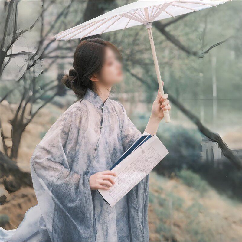 影楼新款复古新中式中国风优雅仙气清冷感少女秋季个人写真摄影服
