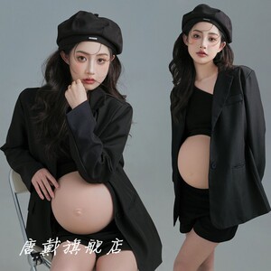 展会新款影楼孕妇照服装夫妻高级感西装情侣主题孕味照艺术照服装