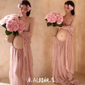 简约风高级感气质孕妈咪氛围感大肚照写真 法式 孕妇照服装 影楼新款