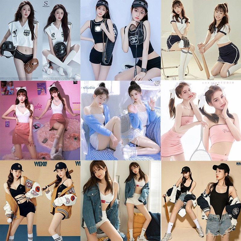 个人写真主题服装女新款夏季时尚文艺休闲 运动风棒球服少女艺术
