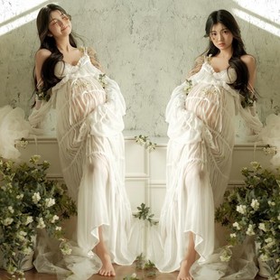 影楼新款孕妇拍照摄影写真服装高级感礼服影楼工作室孕照衣服