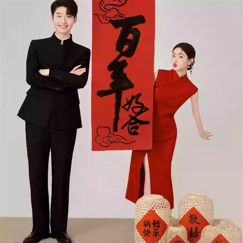 2025照相馆新款梦回今朝汉服晨袍婚纱跨时代少女氛围感回忆录写真