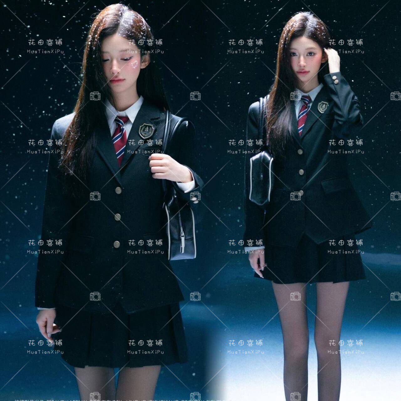 新款影楼学院风JK制服圣诞氛围感可爱少女写真主题艺术照摄影服装