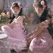 新款 纯欲风少女个人肖像艺术照摄影服 早春蝴蝶兰影楼主题写真服装