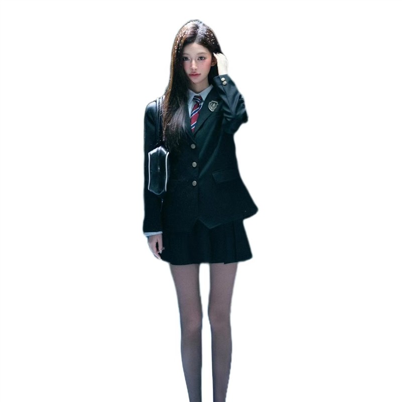 新款影楼学院风JK制服圣诞氛围感可爱少女写真主题艺术照摄影服装