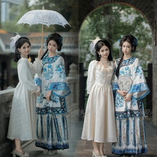 新款影楼主题留洋大小姐与清汉女民国风复古旅拍外景写真拍照服装