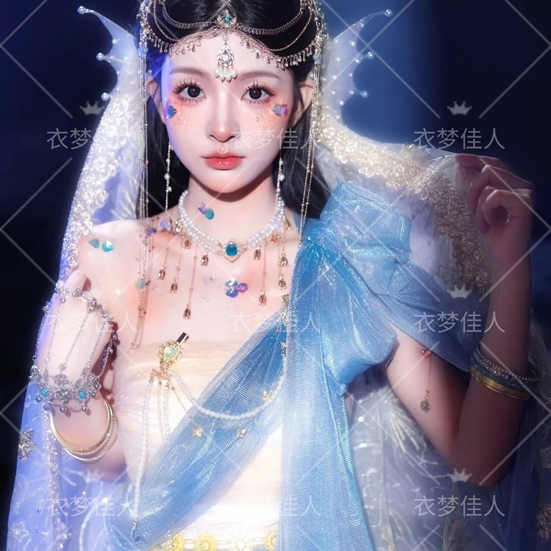 新款敦煌飞天异域人鱼服装西域茉莉公主汉服女古装旅拍民族影楼服