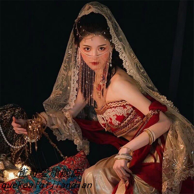 菩萨蛮汉服女汉元素西域风情演出服影楼风旅拍异域风敦煌舞蹈飞天