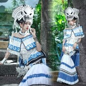 云南旅拍刺绣凉山写真火把节套装 新款 服饰少数民族彝族民族服装