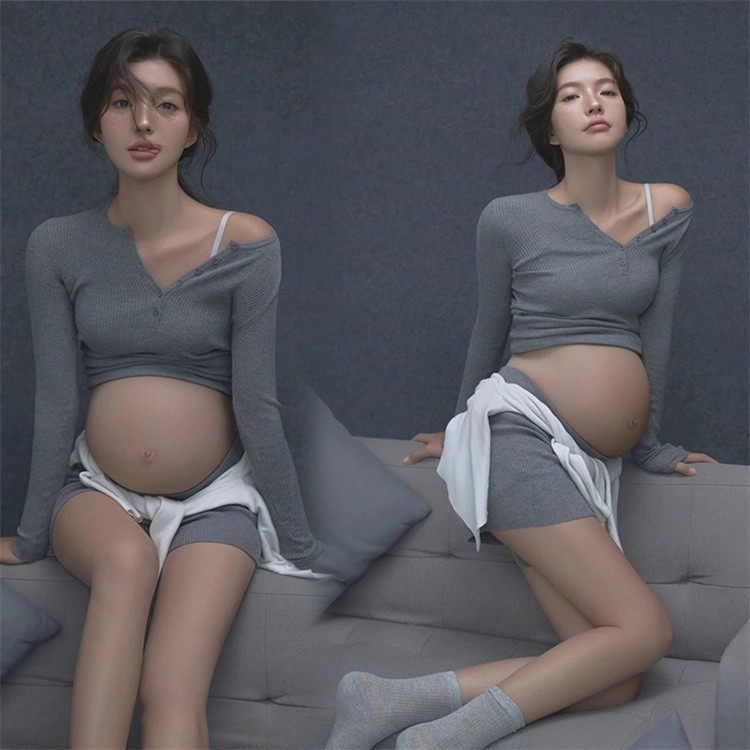 影楼新款孕妇照服装室内简约风高级感孕妈大肚照黑色连衣裙在家拍,男装,其他民族服装,淘宝优惠券,粉丝福利购,淘宝优惠卷