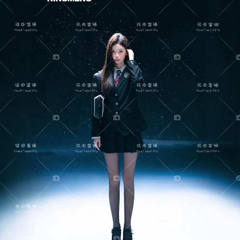 新款影楼学院风JK制服圣诞氛围感可爱少女写真主题艺术照摄影服装