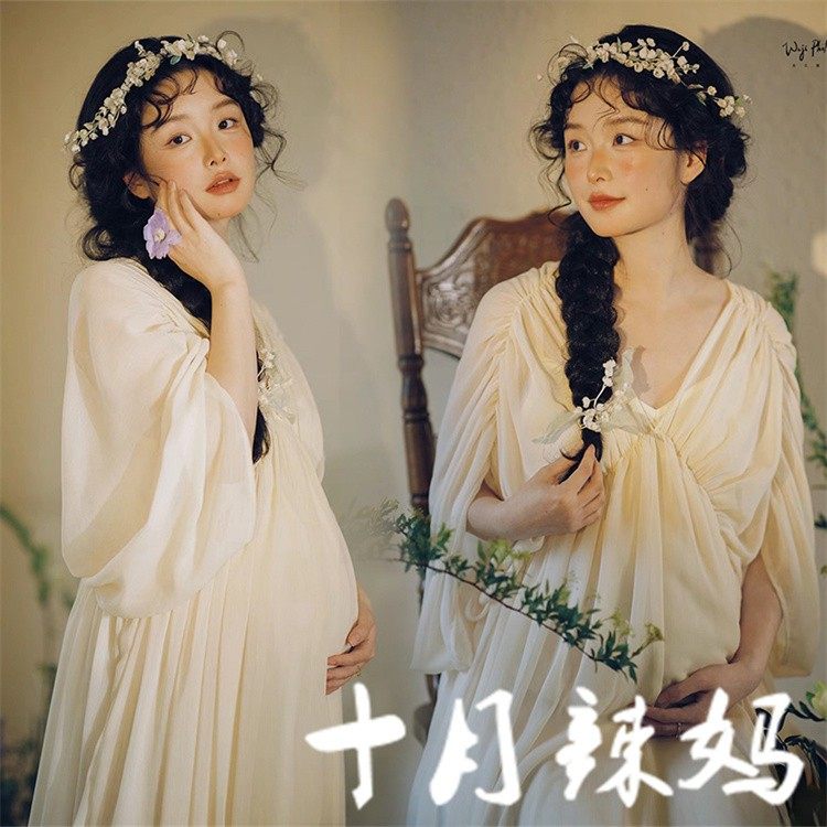 影楼孕妇拍照服装复古油画风高级感唯美连衣裙孕妈咪大肚照写真服,男装,其他民族服装,淘宝优惠券,粉丝福利购,淘宝优惠卷