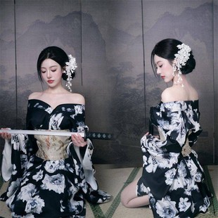 影楼新款和服黑道千金传统改良日式服旅摄影神明少女写真浴衣